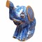 Stoneage Arts Inc 7" Blue Wooden Hand Made Elephant Statue